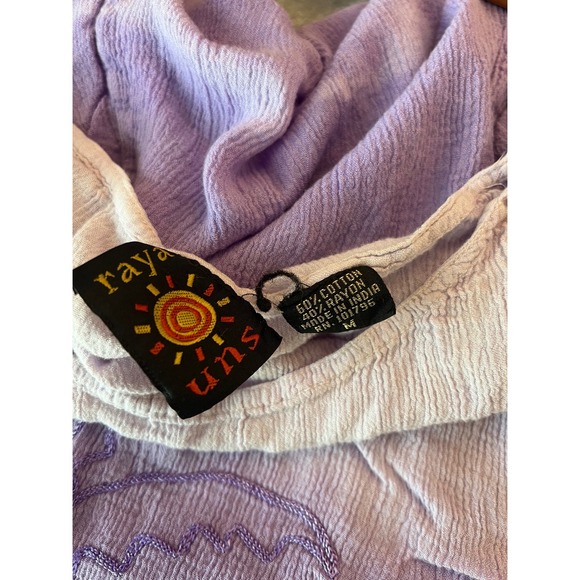 Raya Sun Purple Tie Dye Palm Tree Print Sleeveless Mini Dress - Picture 3 of 3